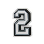 Number 2 Jibbitz charm