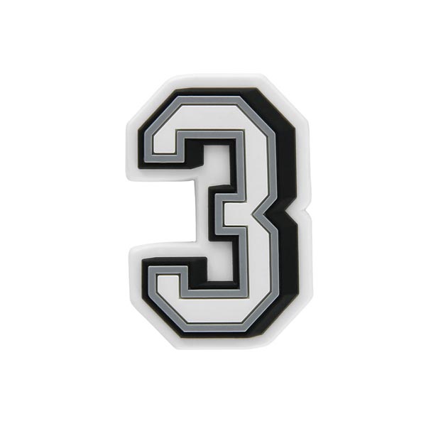 Number 3 Jibbitz Charm