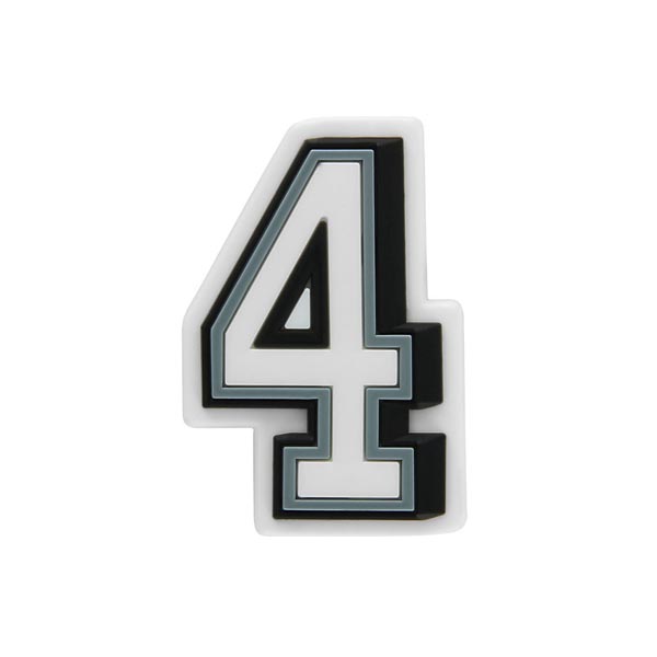 Number 4 Jibbitz Charm