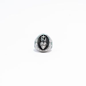 Stainless steel sliver vintage ring